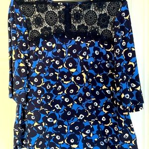 Boden floral top with crochet detail